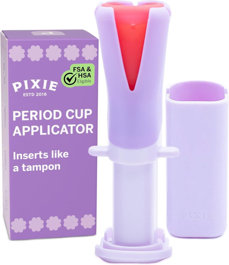 Pixie Cup Pixie Menstrual Cup Applicator - Inserts Like A Tampon - Every Woman Can Now Use Period Cups - Perfect for Long Nails - Self Sanitizer TPE Properties - Travel Case (Cup Applicator) - Image 1